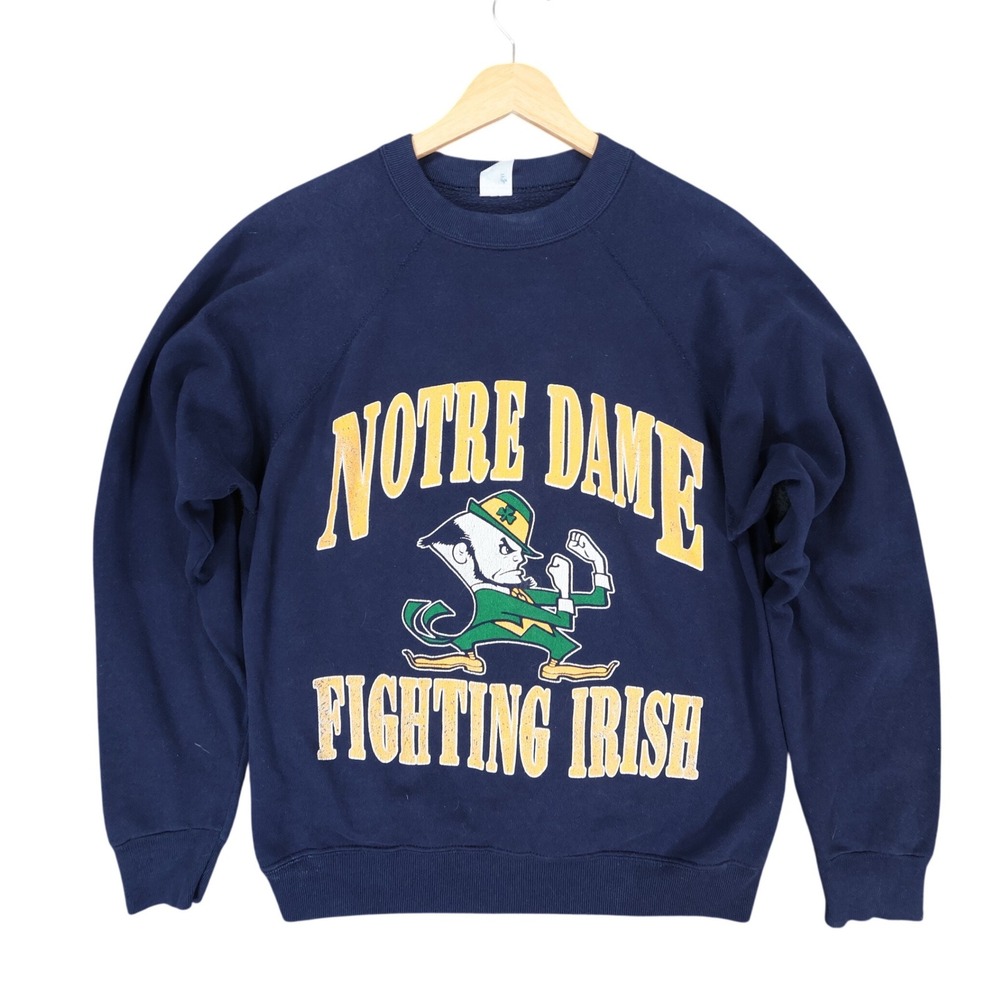 Artex Notre‎ Dame Fighting Irish Sweatshirt Mens Medium Navy Blue Cotton Blend